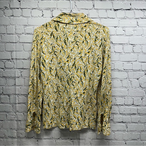 Diane Von Furstenberg Vintage Floral women’s Shirt in Yellow and green - Picture 2 of 5